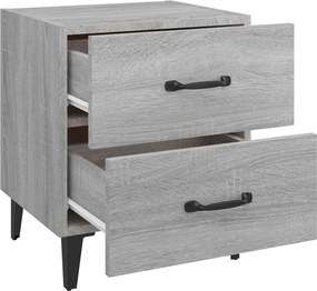 vidaXL Κομοδίνο Γκρι Sonoma 40 x 35 x 47,5 εκ.