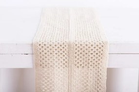 Beauty Home ΔΑΝΤΕΛΑ ΒΑΜΒΑΚΕΡΗ 23CM “ΓΕΩΜΕΤΡΙΚΟ”  Εκρού