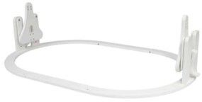 Waldin Ξύλινο Πολυμορφικό Κρεβάτι Oval 7 in 1  White (Δώρο Στρώμα 3 τεμαχίων)