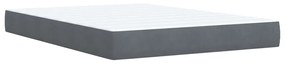 ΚΡΕΒΑΤΙ BOXSPRING ΜΕ ΣΤΡΩΜΑ ΣΚΟΥΡΟ ΓΚΡΙ 160X200 ΕΚ. ΒΕΛΟΥΔΙΝΟ 3294683