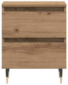 vidaXL Κομοδίνο artisan δρυς 40 x 35 x 50 εκ. Επεξεργασμένο ξύλο