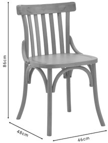 Καρέκλα Flisbie φυσικό ξύλο οξιάς 46x48x86εκ 46x48x86 εκ.