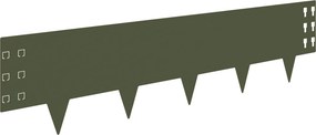 vidaXL Περίγραμμα γκαζόν 20 τμχ. 100 x 25 cm Ατσάλι Λαδί