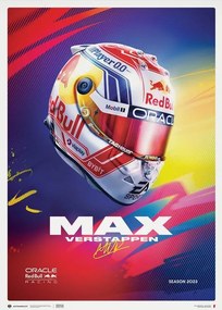 Εκτύπωση τέχνης Oracle Red Bull Racing - Max Verstappen - Helmet - 2023, Automobilist