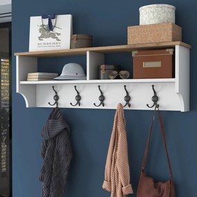 Έπιπλο Εισόδου Λευκό / Καρυδιά P2 120x22,2x37,2