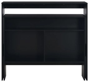 Τραπέζι Μπαρ με 2 Επιφάνειες Χρώμα Μαύρο 130 x 40 x 120 εκ. - Μαύρο