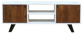 Τηλεόραση DKD Home Decor Λευκό 135 x 35 x 40 cm Μέταλλο Ξύλο από Μάνγκο