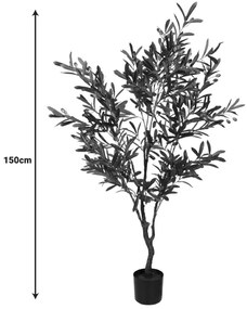 Διακοσμητικό φυτό Olive tree I σε γλάστρα Inart πράσινο pp Υ150εκ