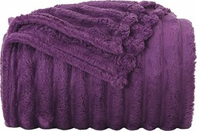 vidaXL Κουβέρτα Μοβ 270 x 240 cm Μαλλί