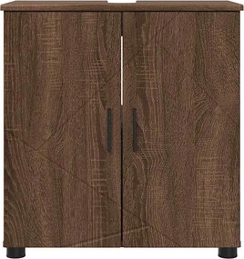 vidaXL Ντουλάπι Μπάνιου με αποθήκευση Καφέ δρυς 61 x 35 x 64 εκ.