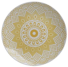 Πιάτο Γλυκού Πορσελάνινο 6-60-043-0026 Φ19cm White-Yellow Click Porcelain