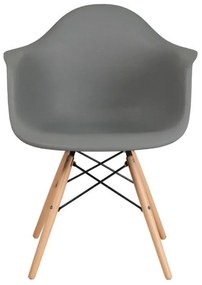 Καρέκλα Casual Fylliana Γκρί κάθισμα με Φυσικά πόδια 65x64x79εκ. 4αδα 65x64x79 εκ.