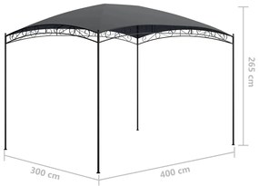 vidaXL Κιόσκι Ανθρακί 3 x 4 x 2,65 μ. 180 γρ./μ²