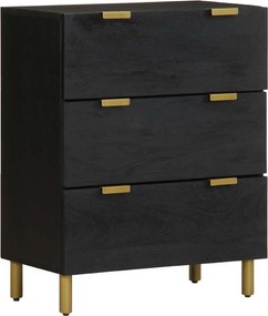 vidaXL Μπουφές Μαύρος 60x33x75 εκ. από Επεξεργασμένο Ξύλο
