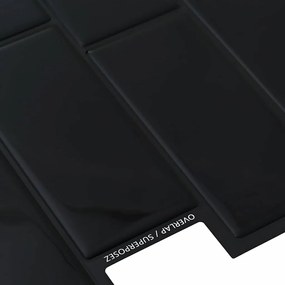 vidaXL Πλακάκι Subway 50 pcs Μαύρο 29 x 21 εκ Πολυουρεθάνη και PET