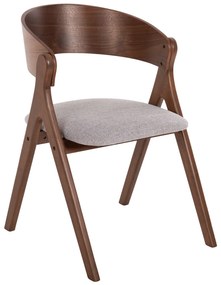 ΚΑΡΕΚΛΑ NEKKER HM9739.02 RUBBERWOOD ΣΕ ΚΑΡΥΔΙ-ΓΚΡΙ ΥΦΑΣΜΑ ΚΑΘΙΣΜΑ 56x55x78Yεκ.