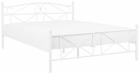 Κρεβάτι Berwyn 817, Διπλό, Άσπρο, 180x200, Μέταλλο, Τάβλες για Κρεβάτι, 186x208x92cm, 27 kg, Ξύλο: Λεύκα | Epipla1.gr
