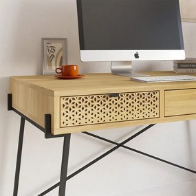 Γραφείο εργασίας Naive Megapap χρώμα sapphire oak 113,4x60x77,5εκ.