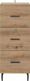 vidaXL Πλαϊνό γραφείο με συρτάρι artisan δρυς 34 x 34.5 x 90 εκ