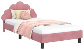 vidaXL Κρεβάτι Παιδικής Κρεβατοκάμαρας με Κεφαλάκι Ροζ 80 x 200 cm