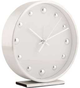 Ρολόι Επιτραπέζιο - Ξυπνητήρι Shiny Dots KA5970WH 15x4,3x15,6cm White-Silver Karlsson Αλουμίνιο