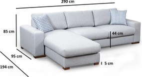 Corner Sofa Loop 13 Light Grey