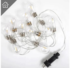 Φωτιζόμενη Γιρλάντα 10xLED IP44 2700K Stella LUMGSTLOCNW New Garden-LUMGSTLOCNW-Μαύρο LUMGSTLOCNW