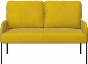 vidaXL Καναπέδες με μαξιλάρι 110cm Κίτρινο Κόντρα πλακέ