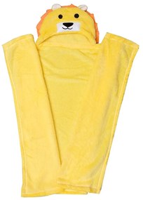 Κουβέρτα Βρεφική Fleece Με Κουκούλα 86 Yellow Viopros Cuddle Πολυέστερ