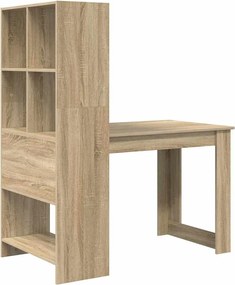 vidaXL Γραφείο Δρύς Sonoma 122 x 67 x 145 εκ. Επεξεργασμένο ξύλο