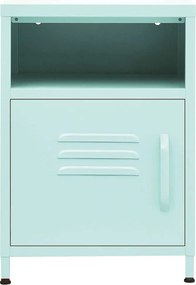 vidaXL Κομοδίνο Χρώμα Μέντας 35 x 35 x 51 εκ. από Ατσάλι