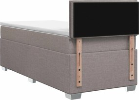 vidaXL Κρεβάτι box spring με στρώμα Taupe 80 x 200 cm Ύφασμα