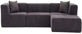 Καναπές Γωνιακός Raks 825BLC5265 245x165x70cm Anthracite