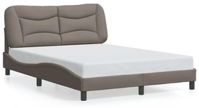 vidaXL Σκελετός Κρεβατιού Χωρίς Στρώμα Taupe 140x200 εκ. Υφασμάτινο