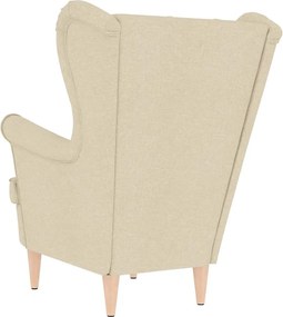 vidaXL πολυθρόνα Cream 74x84x100 cm Ύφασμα