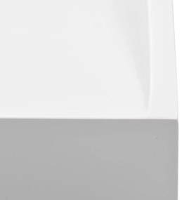 Νιπτήρας Λευκός 100x46x11 εκ. Συνθετικός από Τεχνητό Μάρμαρο - Λευκό