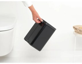 Κάδος απορριμμάτων Brabantia Bo Small 4L, Ομαλό και αθόρυβο άνοιγμα,Αντιολισθητική βάση, Μαύρο