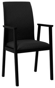 Καρέκλα Victorville 336, Μαύρο, 91x43x40cm, 7 kg, Ταπισερί, Ξύλινα, Μπράτσα, Ξύλο: Σημύδα | Epipla1.gr