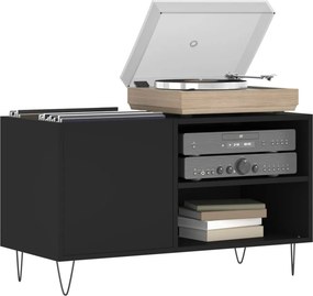 vidaXL Δισκοθήκη Μαύρη 85 x 38 x 48 εκ. από Επεξεργασμένο Ξύλο