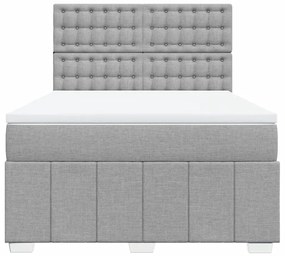 ΚΡΕΒΑΤΙ BOXSPRING ΜΕ ΣΤΡΩΜΑ ΑΝΟΙΧΤΟ ΓΚΡΙ 140X200 ΕΚ. ΥΦΑΣΜΑΤΙΝΟ 3291705