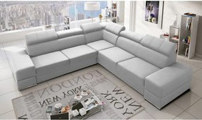 Γωνιακός καναπές Fred Eco LTHR-Leuko-Δεξιά - 285.00Χ285.00Χ95.00cm