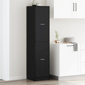 vidaXL Apothecary cabinet Μαύρη Βελανιδιά 40x41x174.5 εκ. Μηχανικής Ξυλείας