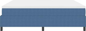 vidaXL Κρεβάτι με ελατήρια Μπλε και άσπρο 200 x 200 cm