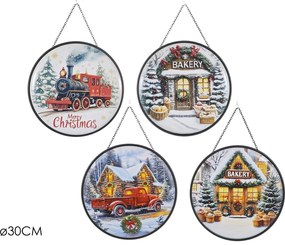 Χριστουγεννιάτικο Κρεμαστό Διακοσμητικό Φ30cm Σε 4 Σχέδια