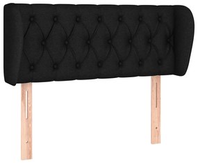 Κεφαλάρι με Πτερύγια Μαύρο 103x23x78/88 εκ. Υφασμάτινο 3117472