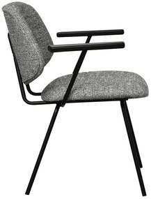 Sofia Dining Chair with Armrests Grey