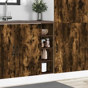 VidaXL Ντουλάπι "Riga" Καπνιστή Δρυς 20x44,5x81,5 εκ. από Τεχνητό Ξύλο