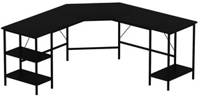 Γραφείο Γωνιακό Power 506MNR3353 180/180x60x76cm Black