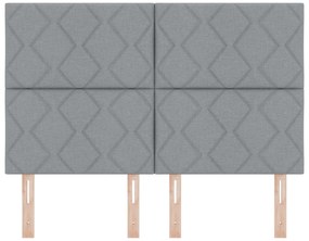 vidaXL LED Κεφαλάκι Διαμαντιών Ανοιχτό Γκρι 160 εκ. Ύφασμα