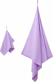 vidaXL Σύνολο πετσέτας αθλητισμού 2 pcs Μοβ ύφασμα